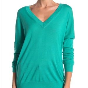 Jcrew cashmere double v neck sweater